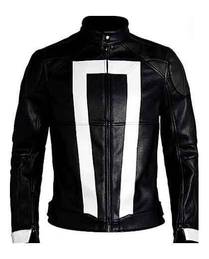 Chicago Mens Biker Black Faux Leather Jacket