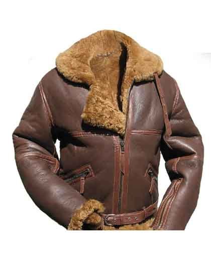 1-36.jpg B3 Brown Lambskin Leather Bomber Jacket - Image 1