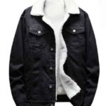 Men’s Denim Winter Thick Fur Lined Jacket