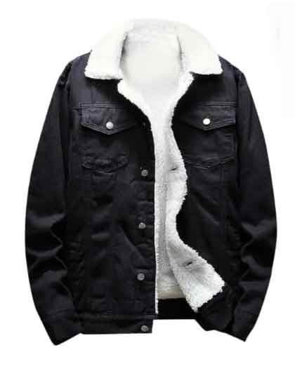 1-53.jpg Men’s Denim Winter Thick Fur Lined Jacket - Image 1