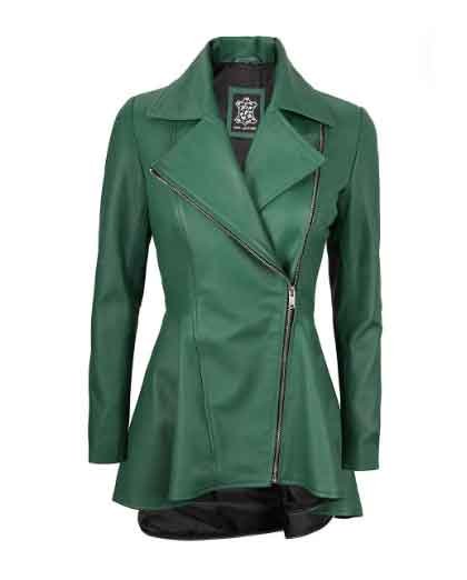 1-64.jpg New Stylish Biker Moto Slim Fit Sheepskin Peplum Leather Jacket For Women - Image 1