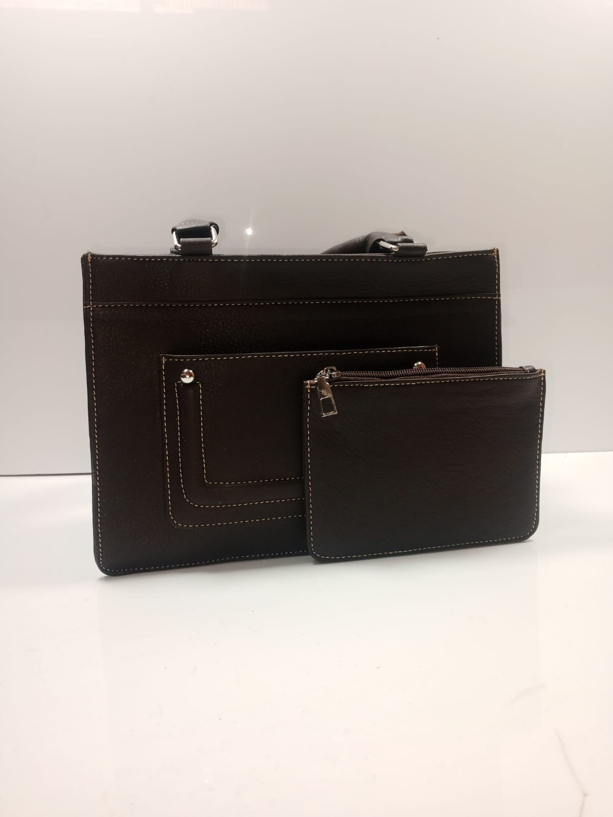WhatsApp-Image-2026-01-28-at-23.12.48.jpeg Women’s Stylish Handbag with Matching Wallet – Available in Brown, Black & Pink - Image 1